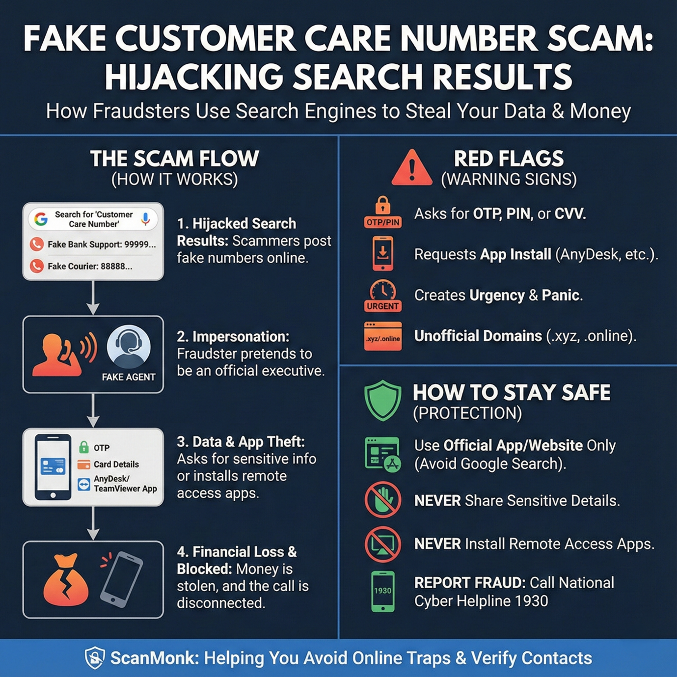 Fake Customer Care Number Scam: How Fraudsters Hijack Your Search Results